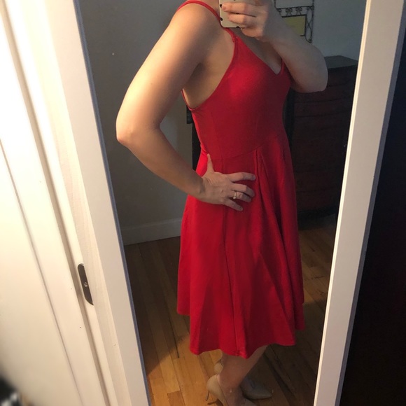 Wyatt Red Dress, Size Medium - Picture 2 of 7